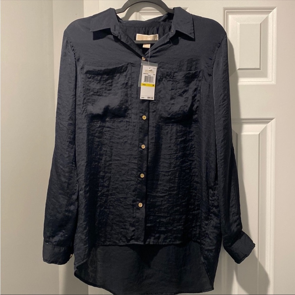 Michael Kors Brand New W/Tags Navy Blouse